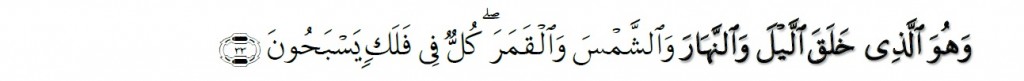 Surah Al-Anbiya' Chapter 21 Verse 33