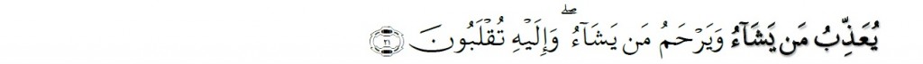 Surah Al-'Ankabut Chapter 29 Verse 21