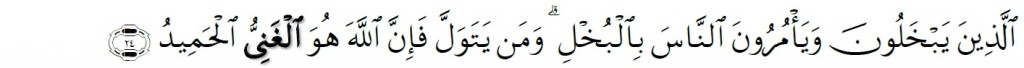 Surah Al-Hadeed Chapter 57 Verse 24