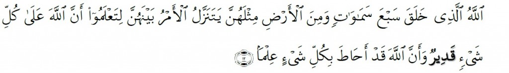 Surah At-Talaq Chapter 65 Verse 12