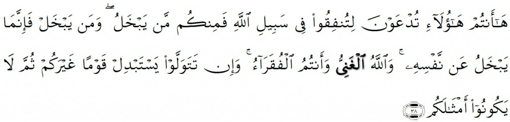 Surah Muhammad Chapter 47 Verse 38