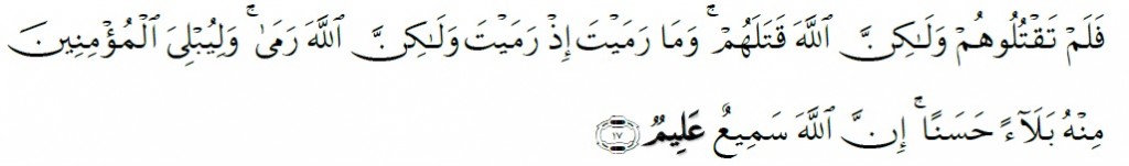 Surah Al-Anfal Chapter 8 Verse 17